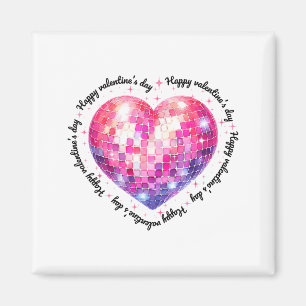 Aimant Joyeuse Saint-Valentin Coquette Nk Boule Disco Cœu