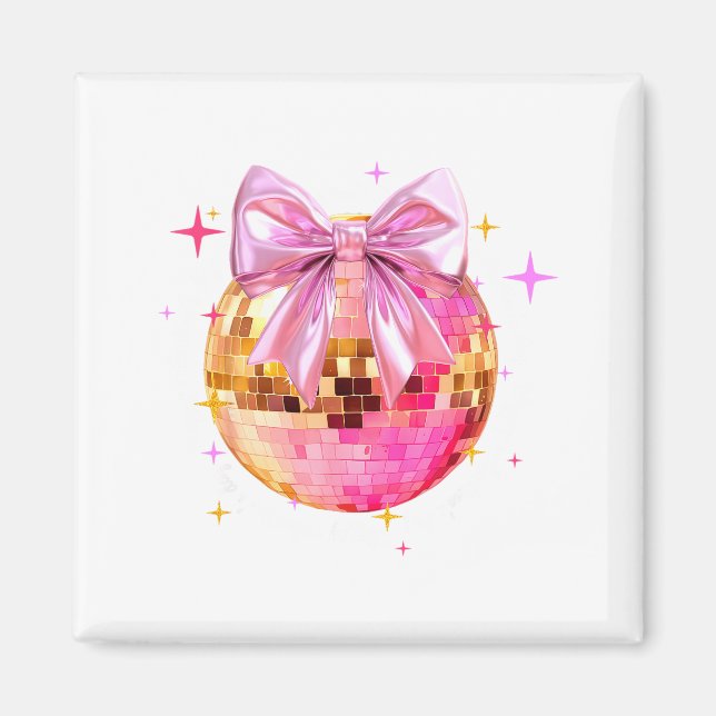 Aimant Joyeuse Saint-Valentin Drôle Coquette Boule Disco  (Devant)