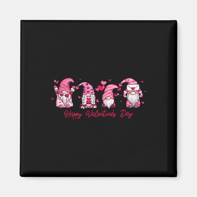 Aimant Joyeuse Saint-Valentin Gnome avec cœur Gnome migno (Devant)