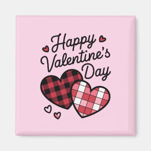 Aimant Joyeuse Saint-Valentin Léopard Carreaux Amour Coeu