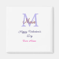 Joyeuse Saint-Valentin pastel violet monogramme ro