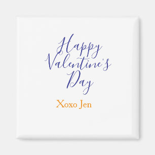 Aimant Joyeuse Saint-Valentin rose violet xoxo amour nom