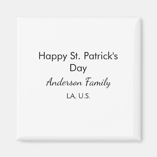 Aimant Joyeuse st. Patrick nom famille endroit simple g (Devant)