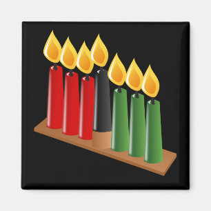 Aimant Joyeuses bougies Kwanzaa