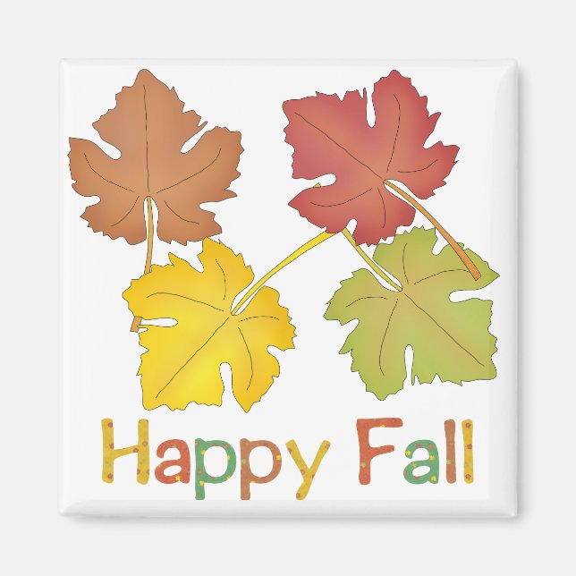 Aimant Joyeuses feuilles d'automne (Devant)