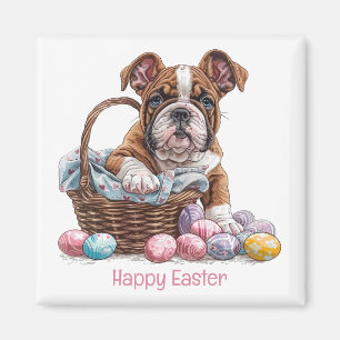 Aimant Joyeuses Pâques Bouledogues Anglais