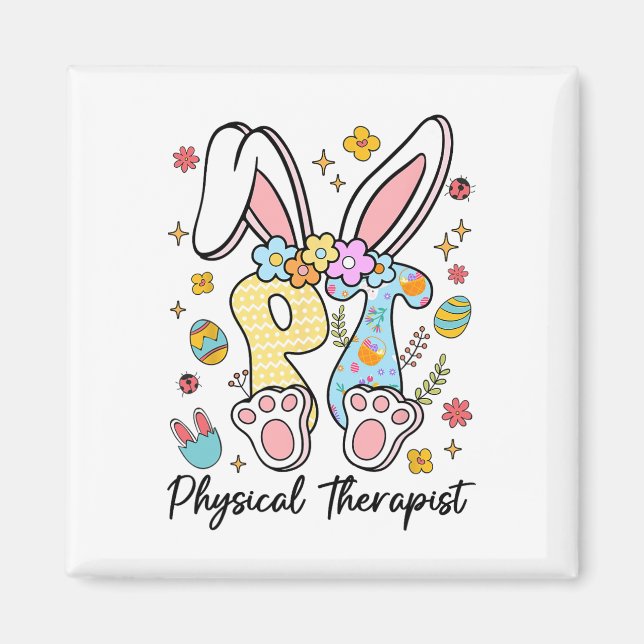 Aimant Joyeuses Pâques Physical Therapy Pt Thérapeute Lap (Devant)