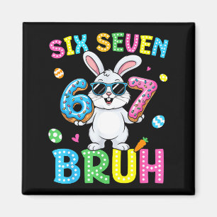 Aimant Joyeuses Pâques Six Sept Bruh Meme Lapin Garçon 