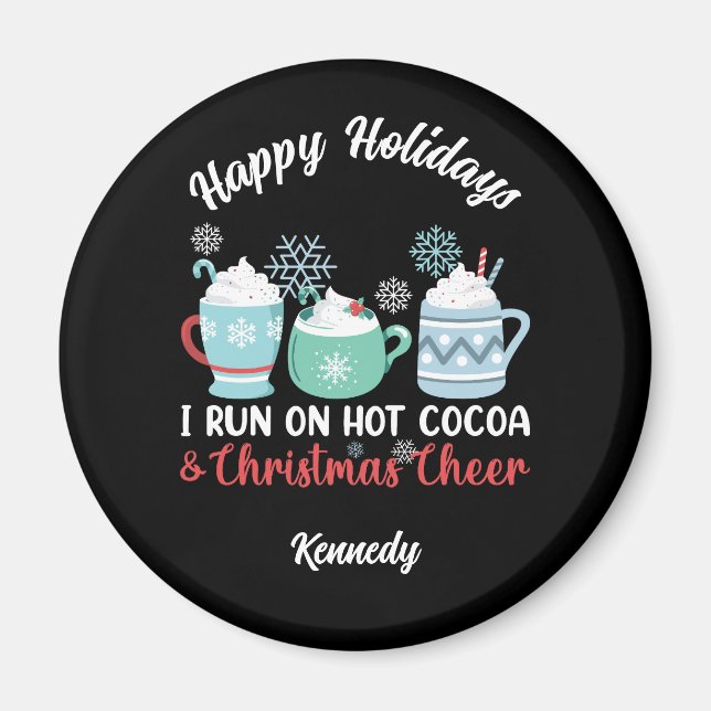 Aimant Joyeuses vacances - Cosy Cocoa & Christmas Cheer (Devant)