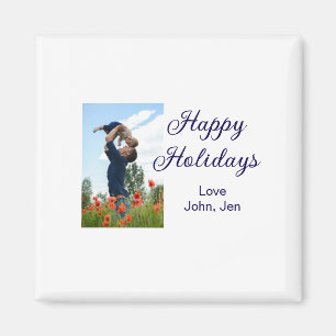 Aimant Joyeuses vacances père fils Noël cadeaux de famill