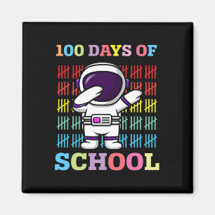Aimant Joyeux 100 Jours D'Enfants Scolaires Dabbing Astro