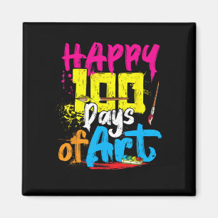 Aimant Joyeux 100 Jours D'enseignant D'art Élève 100ème J