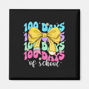 Aimant Joyeux 100ème Jour De L'École Coquette Bow 100 Jou