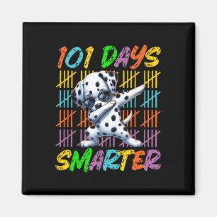 Aimant Joyeux 101 Jours Dabbing Chien de l'école 100 Jour