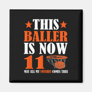 Aimant Joyeux 11e anniversaire 11 ans Basketball 11e Bi