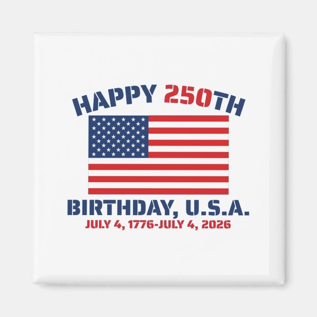 Aimant Joyeux 250e anniversaire Etats-Unis (Devant)