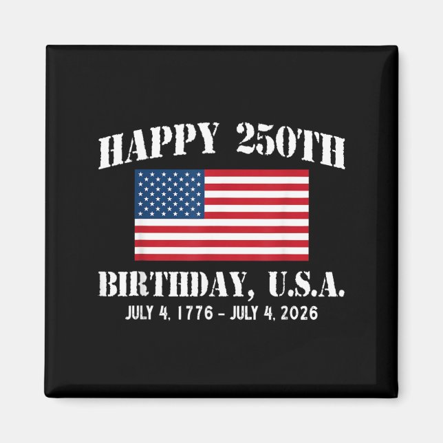 Aimant Joyeux 250e anniversaire États-Unis 1776 2026 Drap (Devant)
