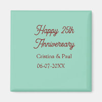Joyeux 25e anniversaire vert mauve pastel boho rét