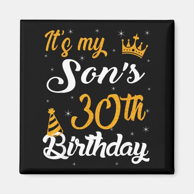 Aimant Joyeux 30e Anniversaire à Mon Fils 1995 30 Ans  (Devant)