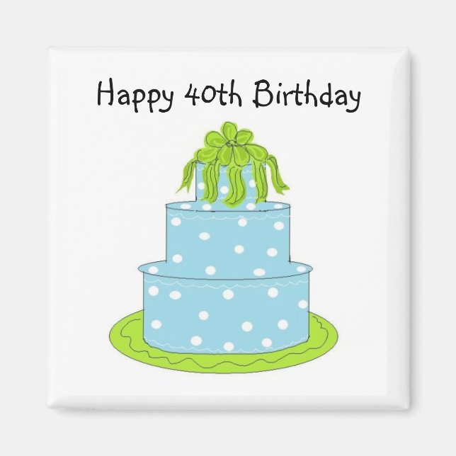 Aimant Joyeux 40e anniversaire (Devant)