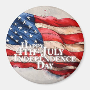 Aimant Joyeux 4 juillet - Jour de l'Indépendance
