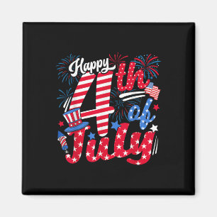 Aimant Joyeux 4 juillet nous drapeau américain 4 juillet