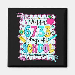 Aimant Joyeux 67+33 Jours D'école Coquette 100 Jours Ense