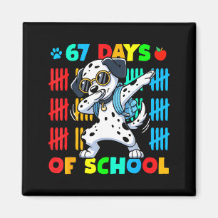 Aimant Joyeux 67 Jours d'école Chien Mignon 67 Jours Étud