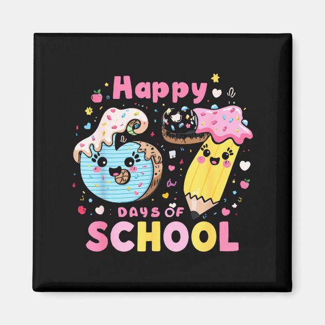Aimant Joyeux 67e jour d'école Mignon glace 100 jours S (Devant)