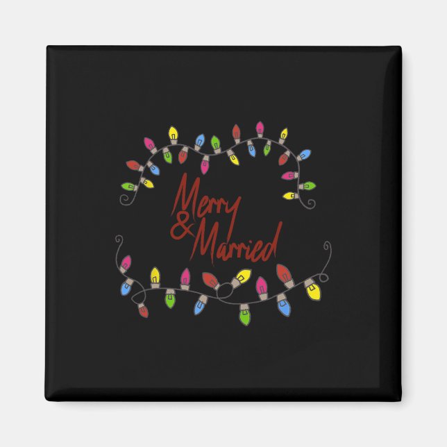 Aimant Joyeux &amp; Marié Premier Couple Correspondant De (Devant)