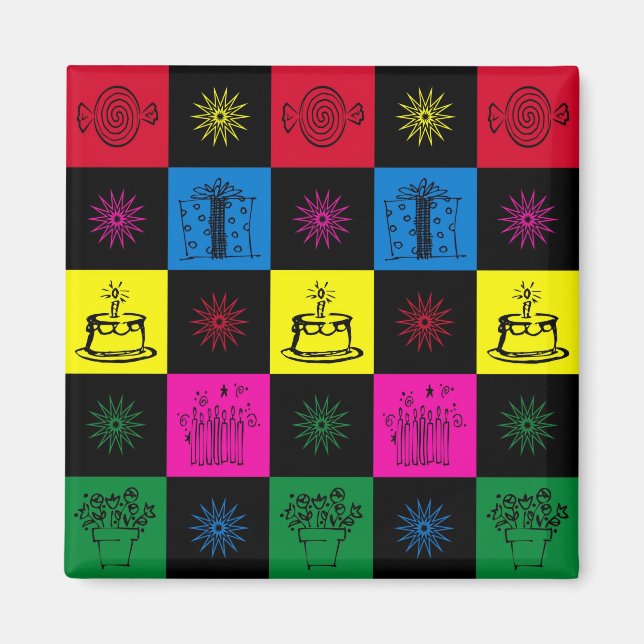 Aimant Joyeux anniversaire (Devant)