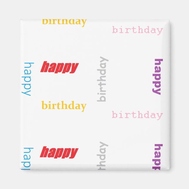 Aimant Joyeux anniversaire (Devant)