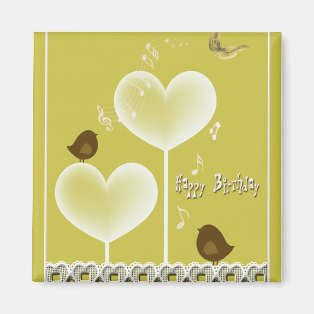 Aimant Joyeux anniversaire (Devant)