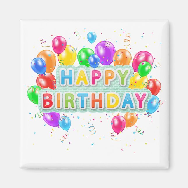 Aimant Joyeux anniversaire (Devant)