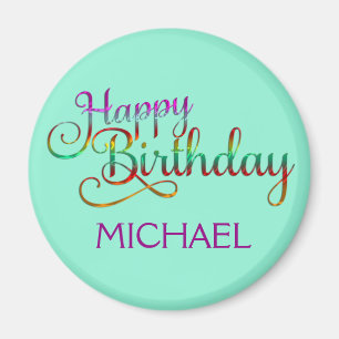 Aimant JOYEUX ANNIVERSAIRE - conception des textes + vos