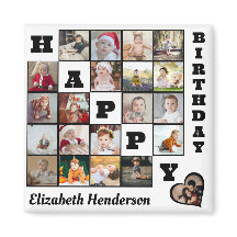 Joyeux anniversaire Custom 21 Photo Collage Cadeau