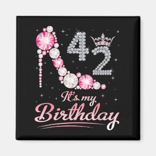 Aimant Joyeux anniversaire de 42 ans à maman fille