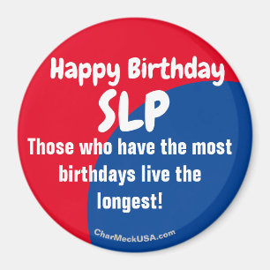 Aimant Joyeux Anniversaire du réfrigérateur SLP