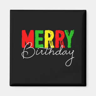 Aimant Joyeux anniversaire, né le jour de Noël