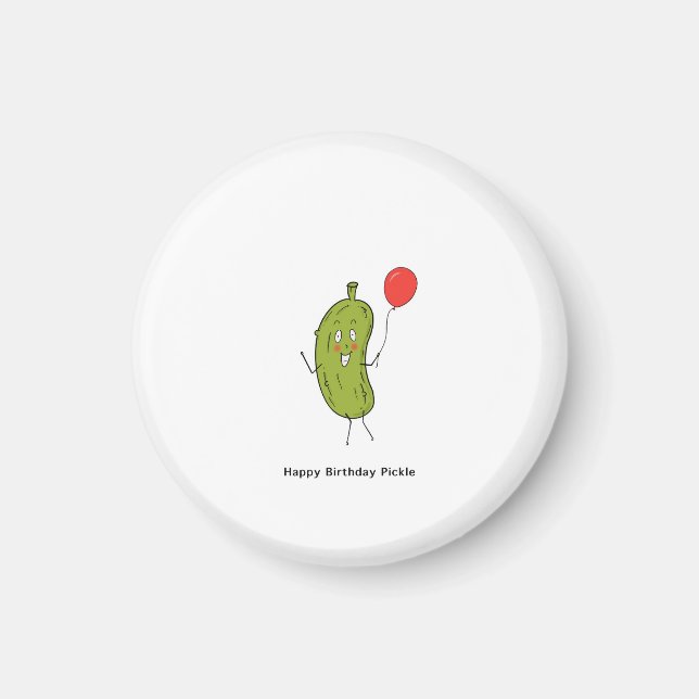 Aimant Joyeux Anniversaire Pickle, pickle  (Devant)