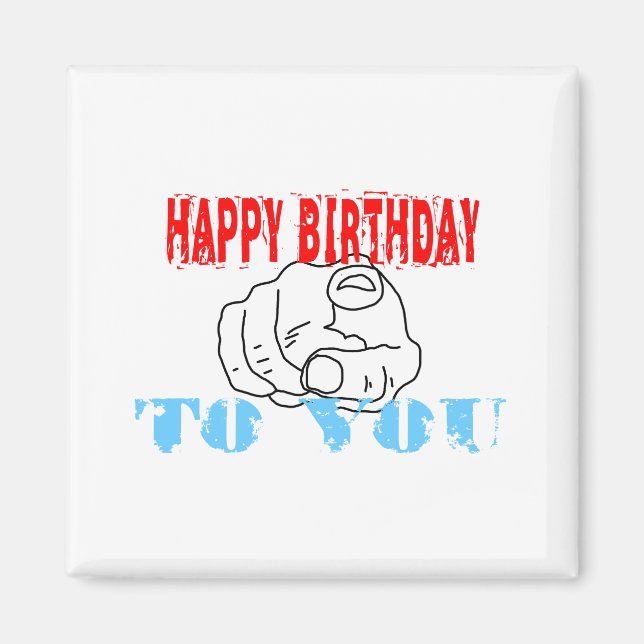 Aimant Joyeux Anniversaire Pour Vous (Devant)
