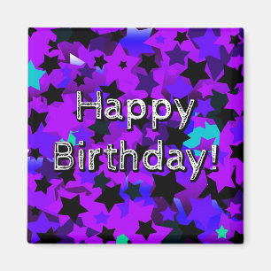 Aimant Joyeux anniversaire ! Punk Stars