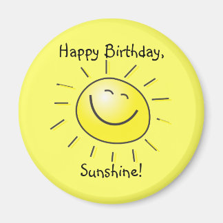 Aimant Joyeux anniversaire, soleil !