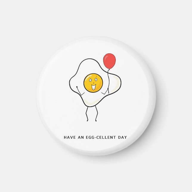 Aimant Joyeux anniversaire, un cadeau Egg-cellent (Devant)