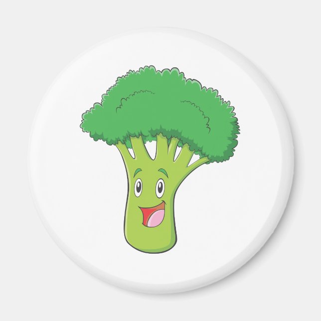 Aimant Joyeux Brocoli Légumes souriant (Devant)