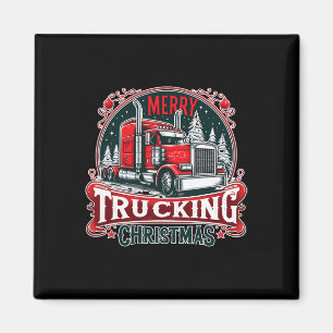 Aimant Joyeux Camion Cool de Noël Chauffeur de camion Fun