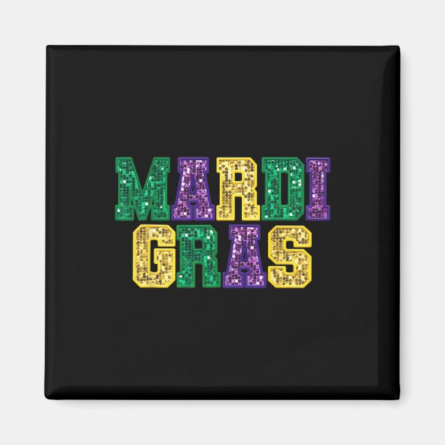 Aimant Joyeux Carnaval Mardi Gras mardi gras Fleur De Lis (Devant)