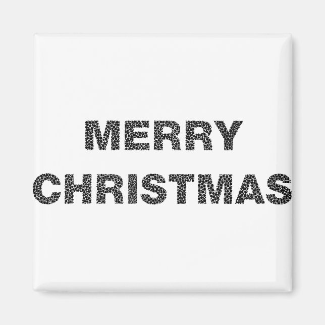 Aimant Joyeux Cercles de Noël 4 (Devant)