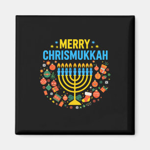 Aimant Joyeux Chrismukkah Joyeux Noël Joyeux Chanukah J