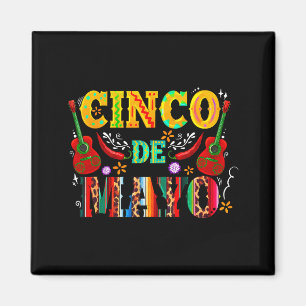 Aimant Joyeux cinco de mayo mexicain chapeau margarita